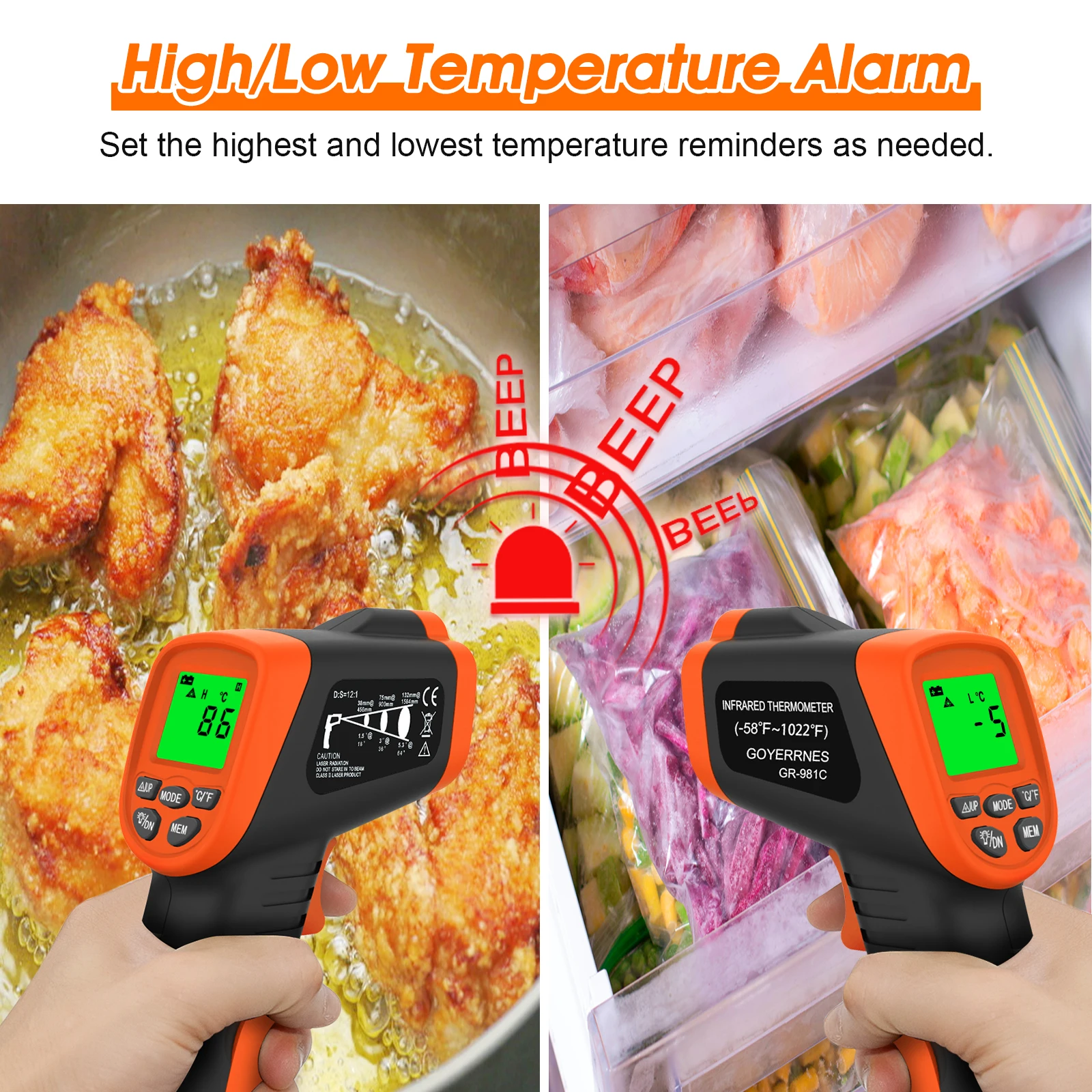 Infrared Thermometer Laser Tem - Industrial Laser Thermometer Gun 评论和价格