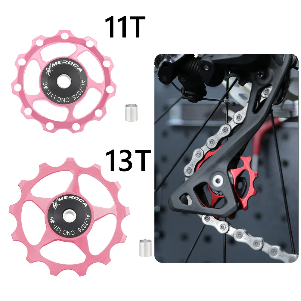MTB Road Bike 11T 13T Rear Derailleur Pulley Guide Wheel Support 8-11 Speed Bicycle Guide Roller Idler 4/5/6mm For Shimano Sram