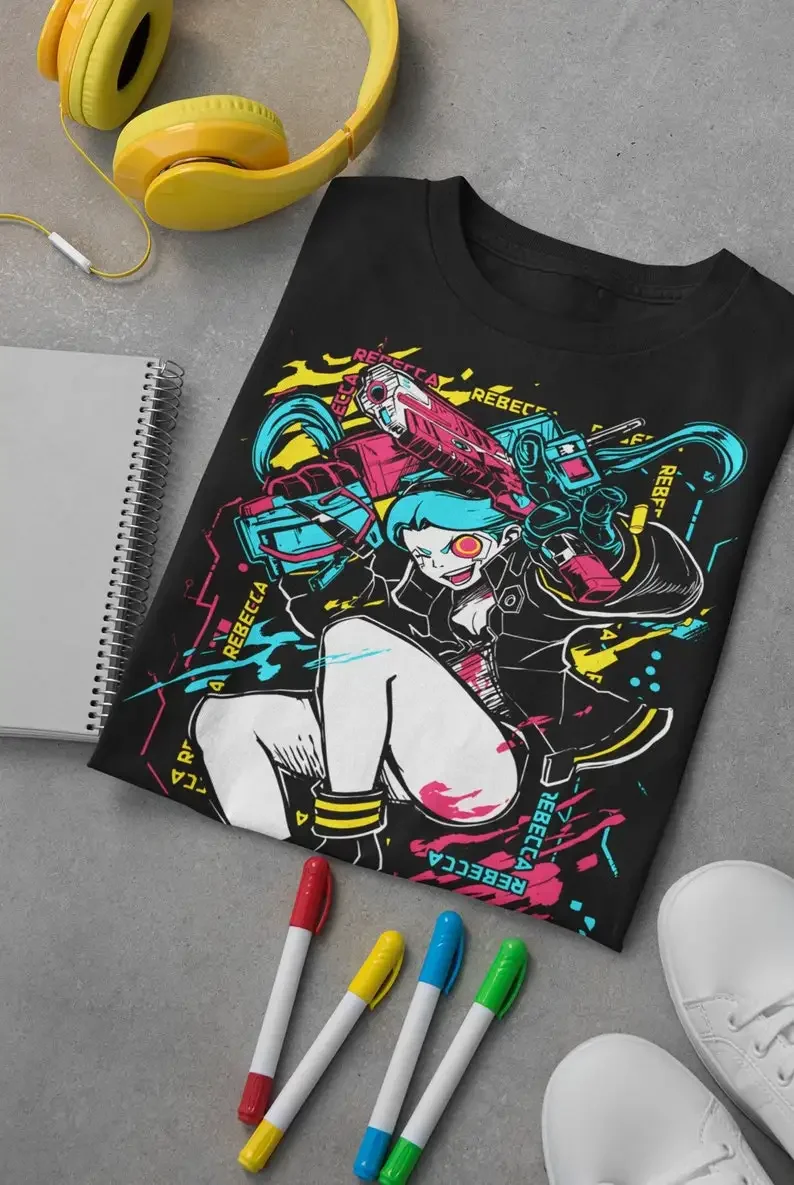 

Edgerunners Neoncore Rebecca Unisex Graphic Tee, Edge Runner Shirt