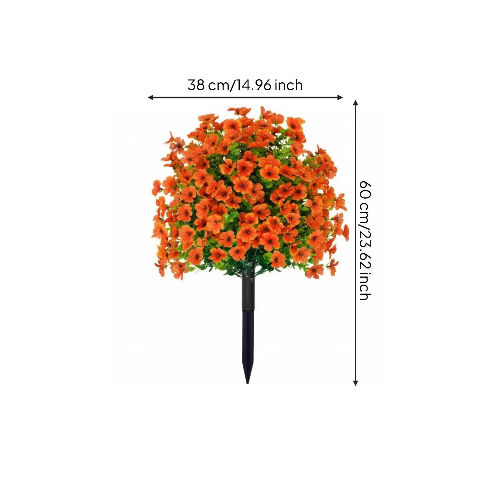 Simulated Eucalyptus Stem with Artificial Blossoms for Patio Garden Planter and Indoor Vase