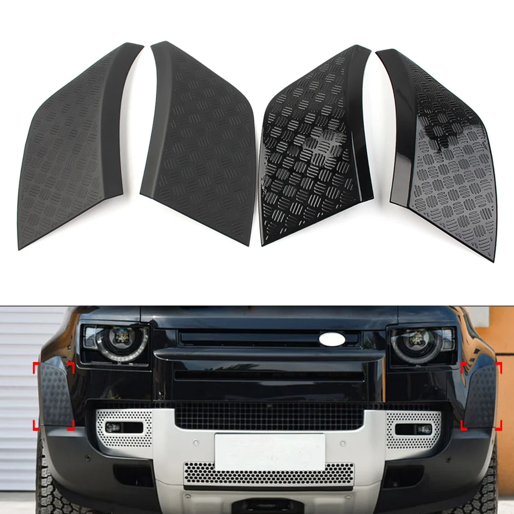 2Pcs Car Front Bumper Side Protect Cover For Land Rover Defender 90 110 2020 2021 2022 2023