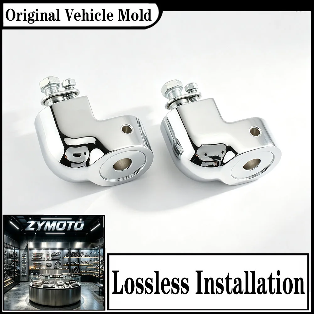 FOR HONDA VTX1300C VTX 1300C 2004-2009 Handlebar Riser Clamp Adapter Kit 1 Inch Rise 2 Inch Pullback Chrome Aluminum
