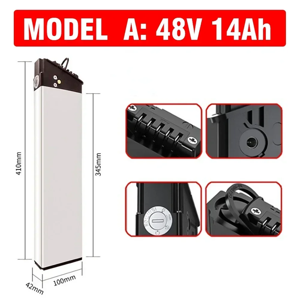 48V Batterij 20Ah 14Ah 12Ah 10Ah Opvouwbare Ebike Batterij voor Samebike LO26 20LVXD30 DCH 006 Ebike Elektrische Fiets 18650