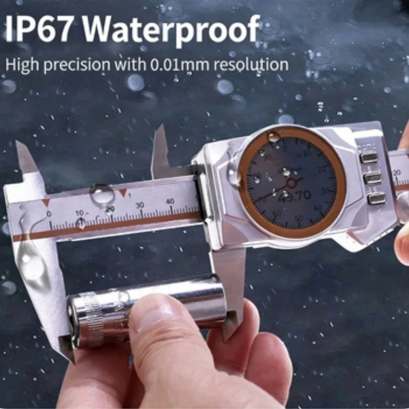 IP67 Waterproof Oil Proof Bluetooth Digital Caliper 0-150mm High Precision Rechargeable Vernier Caliper  Measuring Tool