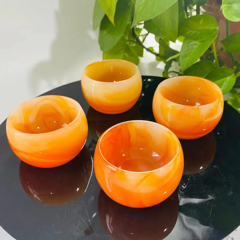 

Стеклянная чаша из красного агата, контейнер для чашки, миска из сердолика, целебные камни, украшения, резьба, ручная работа для медитации, фэншуй, домашний декор