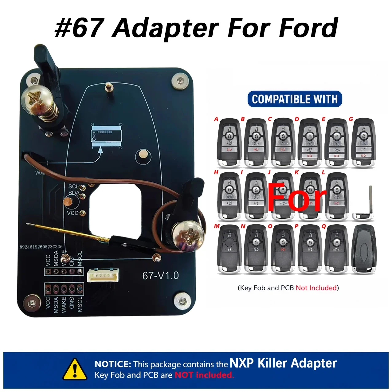 KiTi For Super NXP KILLER Soldier-Free Adapter Key Adding Device Ford Edge Everest Raptor Explorer Taurus MK5 Mustang Fusion