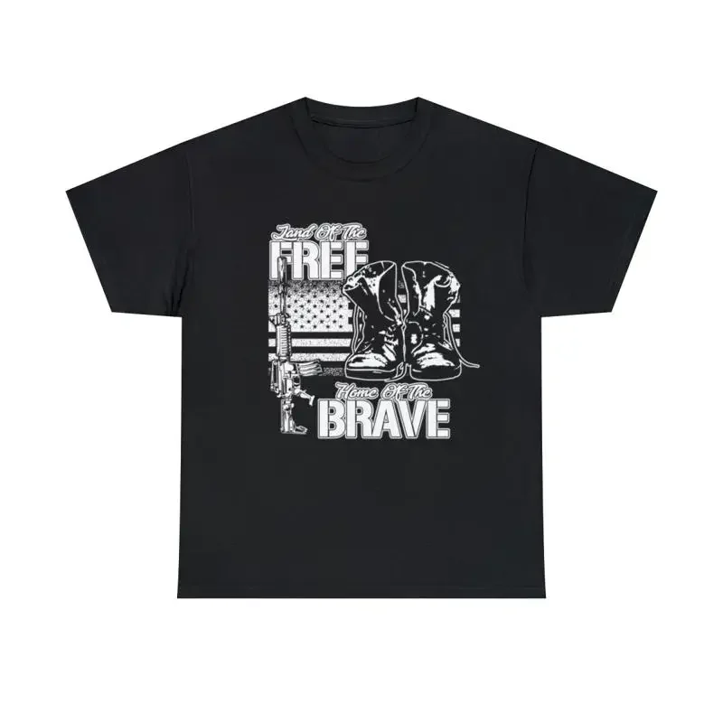 Land of the Free and Home of the Brave Men's Short Sleeve Tee