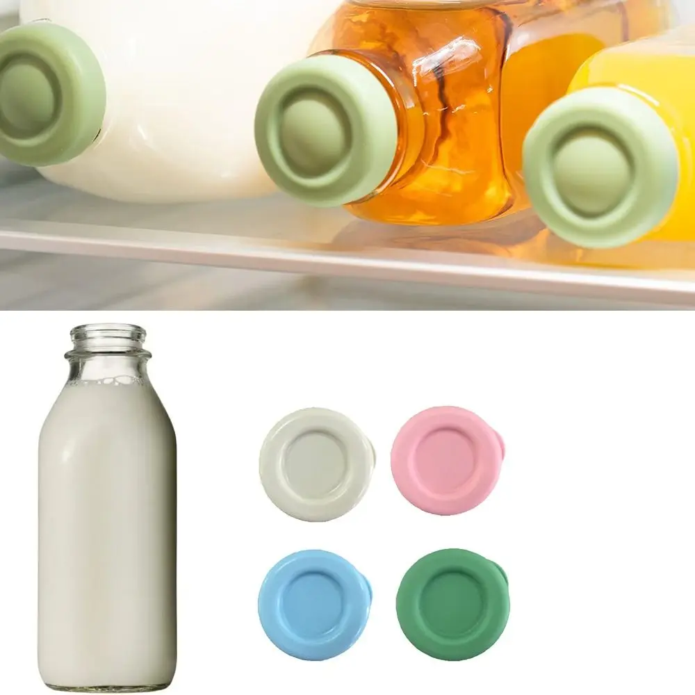 2Pcs Round Sealed Silicone Replacement Caps Easy To Clean Round Bottle Lids Long-Lasting Reusable Silicone Bottle Stopper