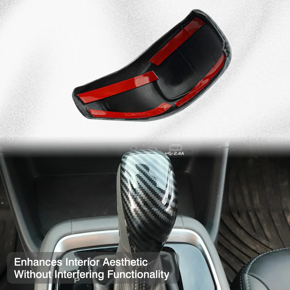 For Subaru Crosstrek 2024 Carbon Fiber ABS Car Gear Shift Knob Head Cover Trim