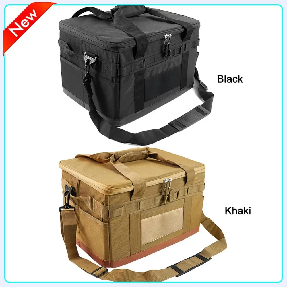 

Сумка для хранения бензобака для кемпинга, большая вместительная сумка для инструментов для ногтей, дорожная газовая канистра, посуда для пикника, набор посуды, сумка