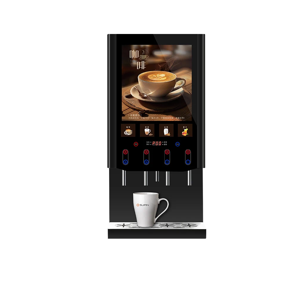 40SCW Mini Commercial Instant Coffee Powder Vending Machine Automatic Beverage Dispenser For Office Cafe
