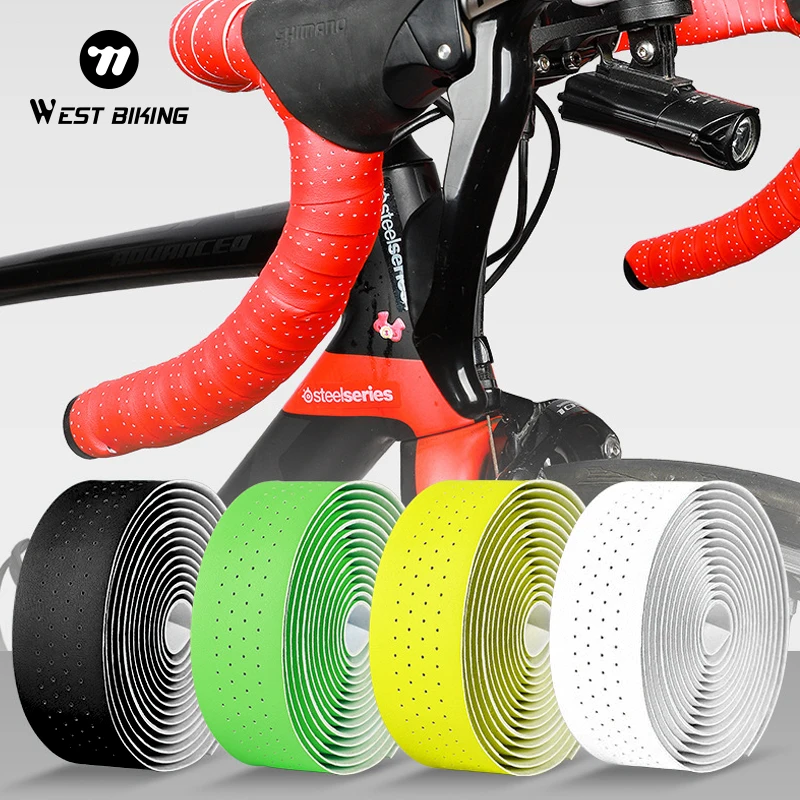 

WEST BIKING Road Bike Handlebar Tape Anti-slip EVA Bar Tape With End Plugs Cycling Breathable Handle Wraps Bicycle Accessories