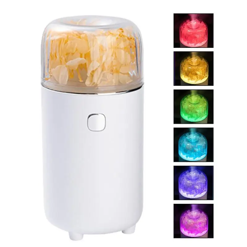 Preserved Flower Humidifier Travel Humidifier With 6-Color Light Aromatherapy Diffuser Quiet Humidifiers For Home Spa Gym