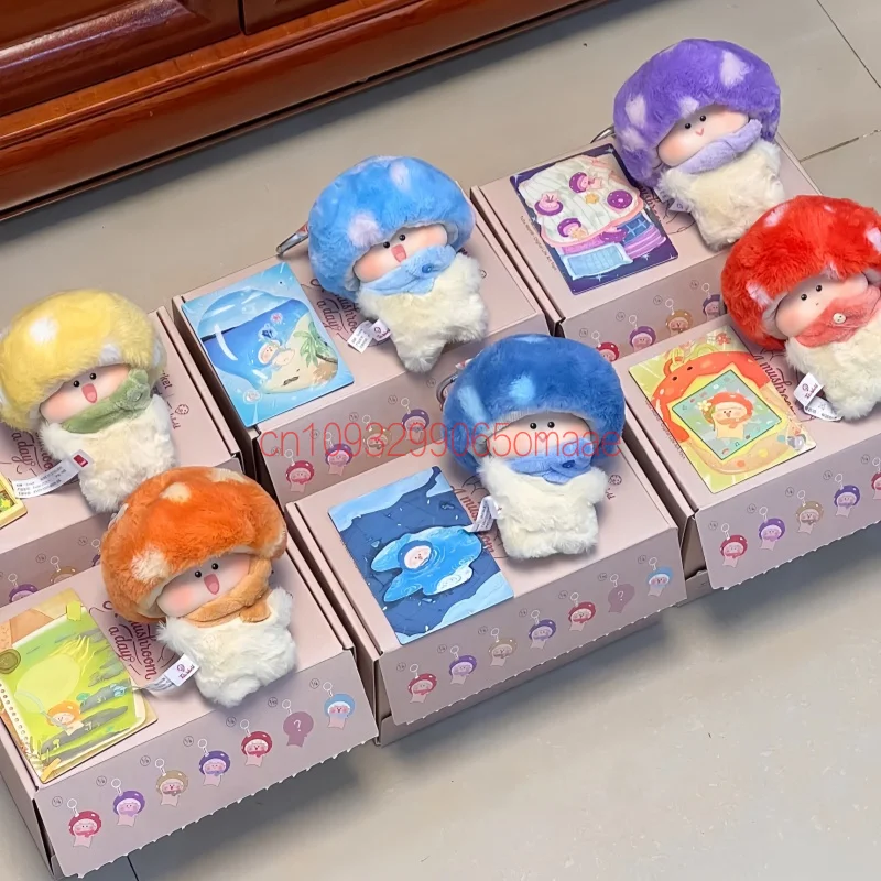 本物のソウイキノコ「a-day」シリーズ-ブラインドボックス-かわいいぬいぐるみバッグペンダント-ホームデコレーション-コレクタブル-大人向け誕生日プレゼント