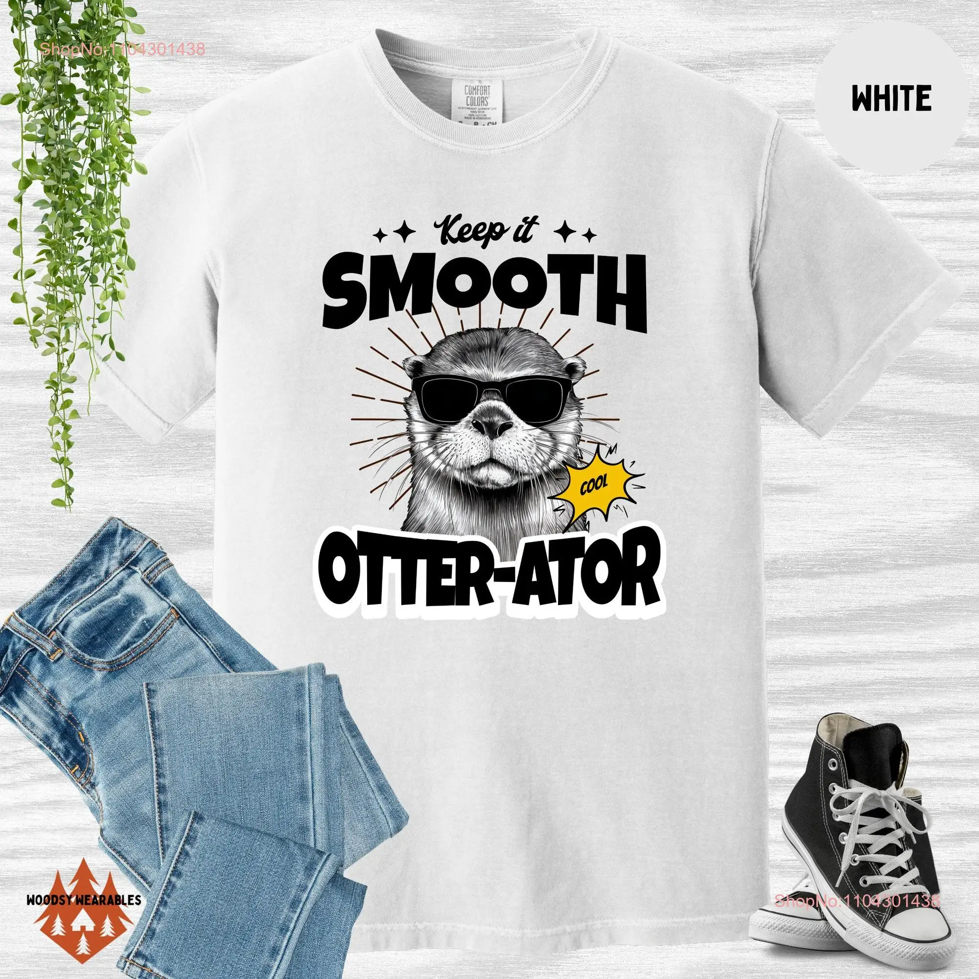 Otter T Shirt Print Funny Smooth ator Ocean Animal Lover Comfort Colors long or short sleeves