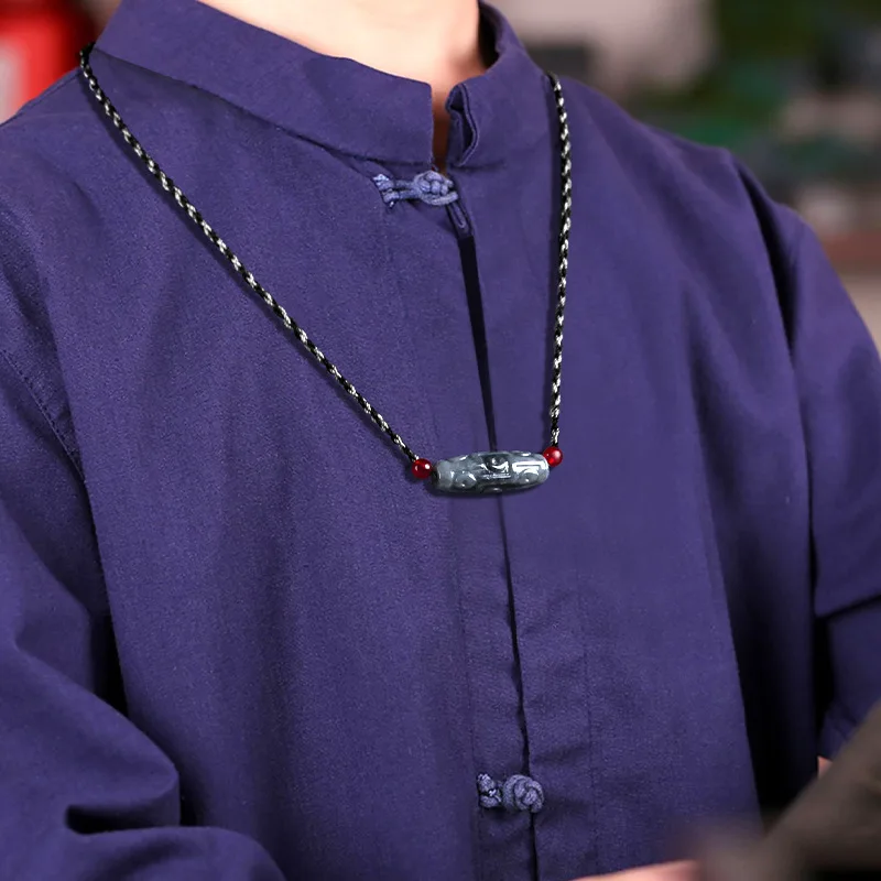 Myanmar Jadeite Tianzhu Pendant Necklace Natural Burmese Jade Talismans Gifts for Women Men Luxury Carved Gemstone Stone 4