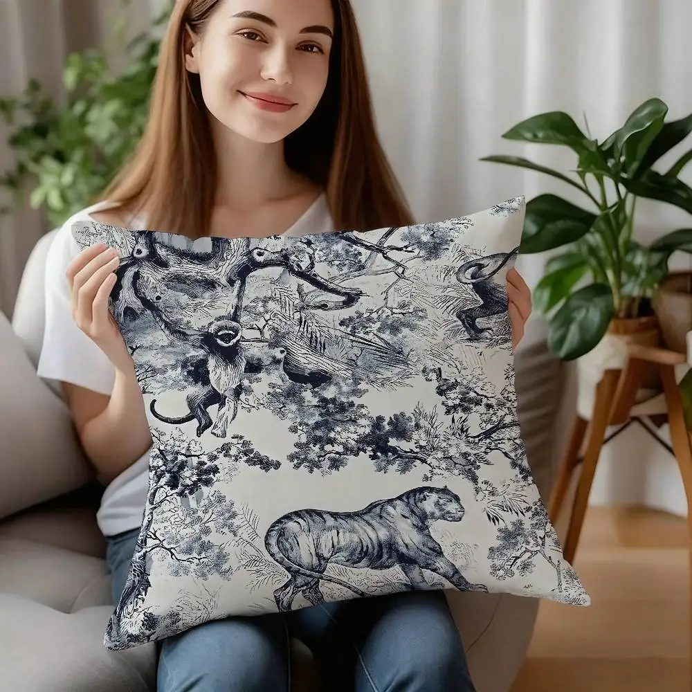 بوهو نبات وسادة للديكور كيس قصير أريكة قطيفة ديكور هدية المنزل وسادة الطباعة على الوجهين #6