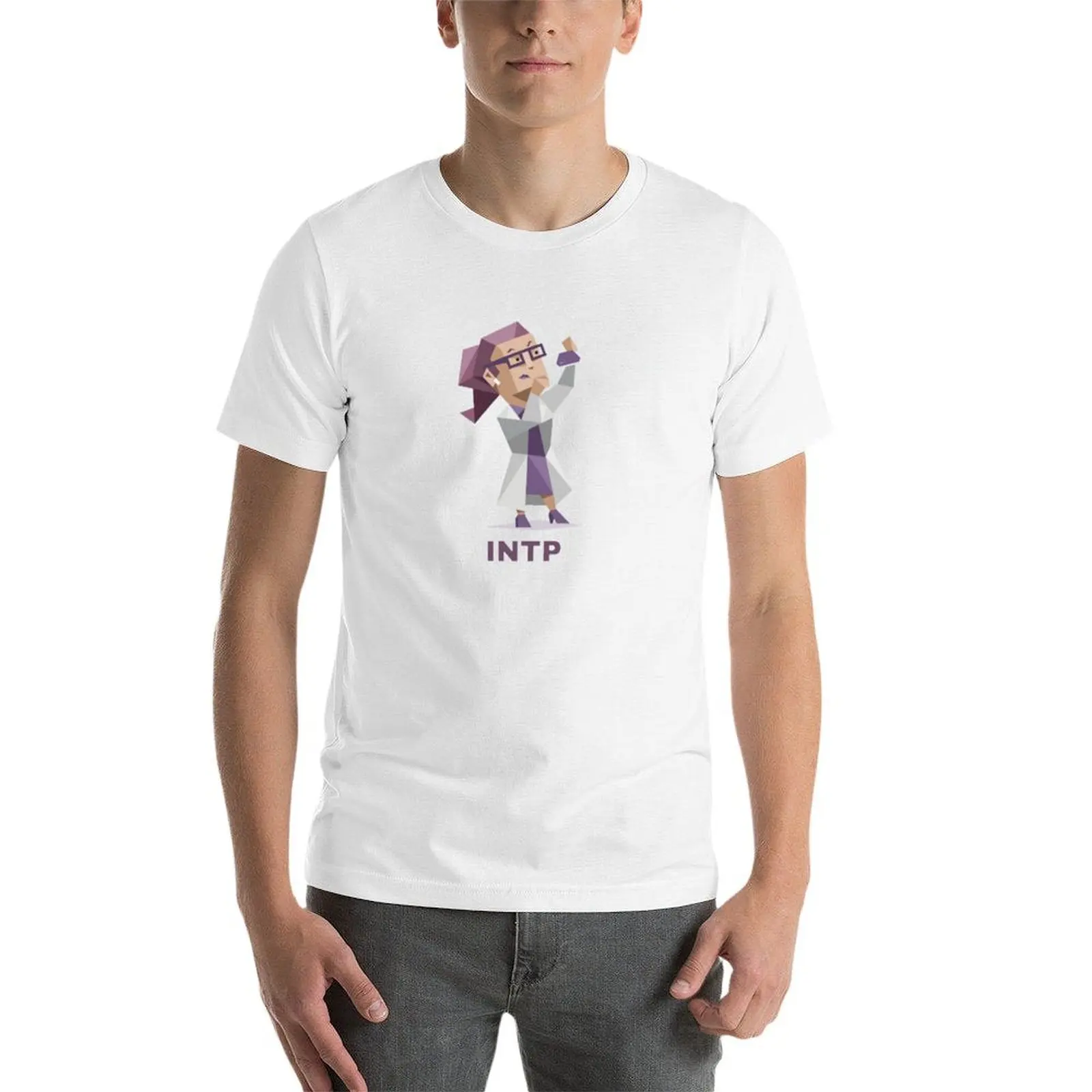 تي شيرت INTP MBTI تي شيرت للرجال تي شيرت برسوم جرافيك تي شيرت رجالي من القطن الثقيل