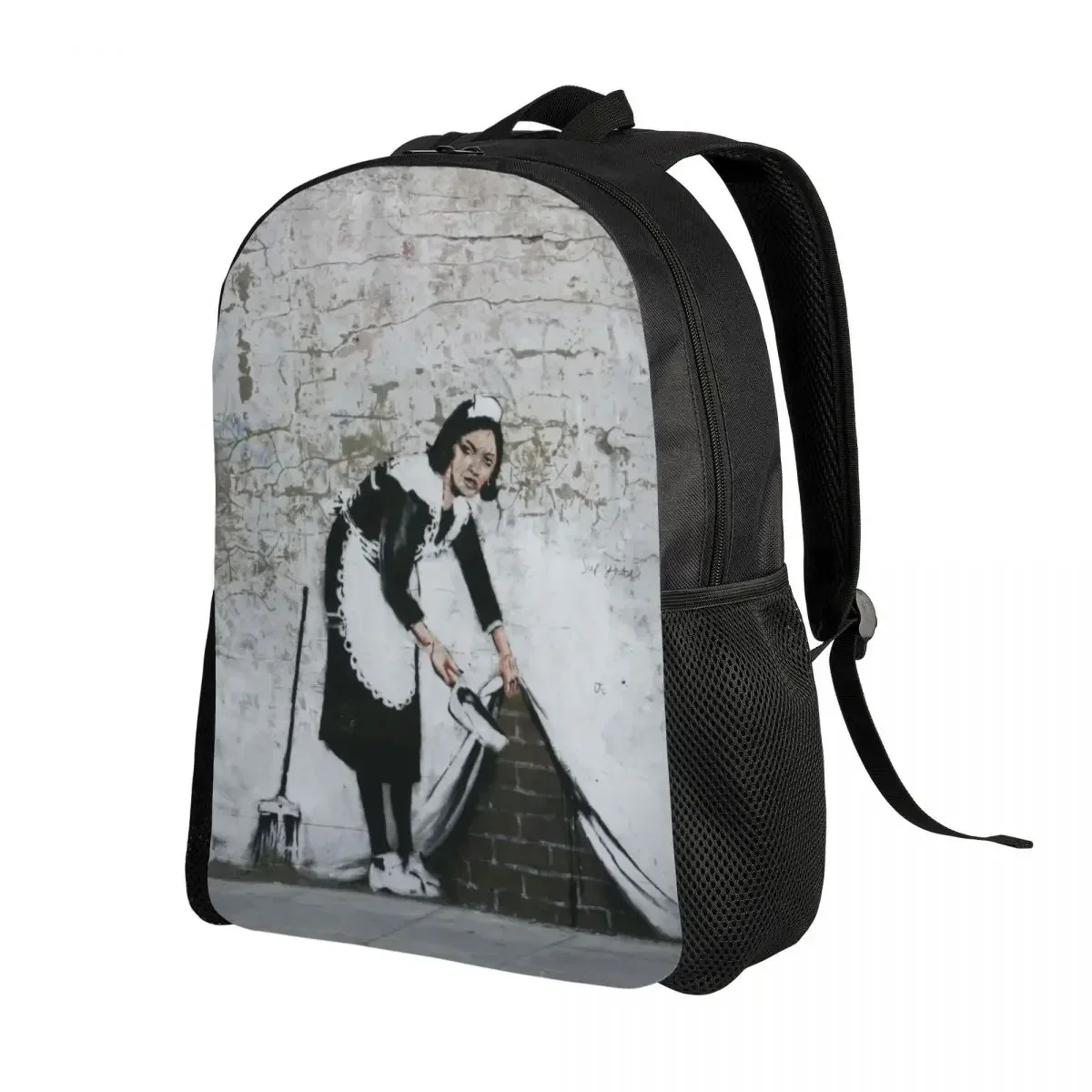 Personalized Sweep It Under The Carpet Backpacks Women Men Fashion Bookbag for School College Banksy Street Pop Art Bags