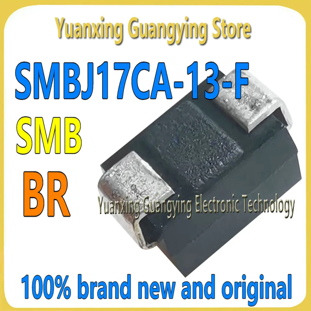 (20 pieces) SMBJ17CA-13-F Marking: BR Bidirectional SMB TVS Transient Suppression Diode DO-214AA 100% brand new
