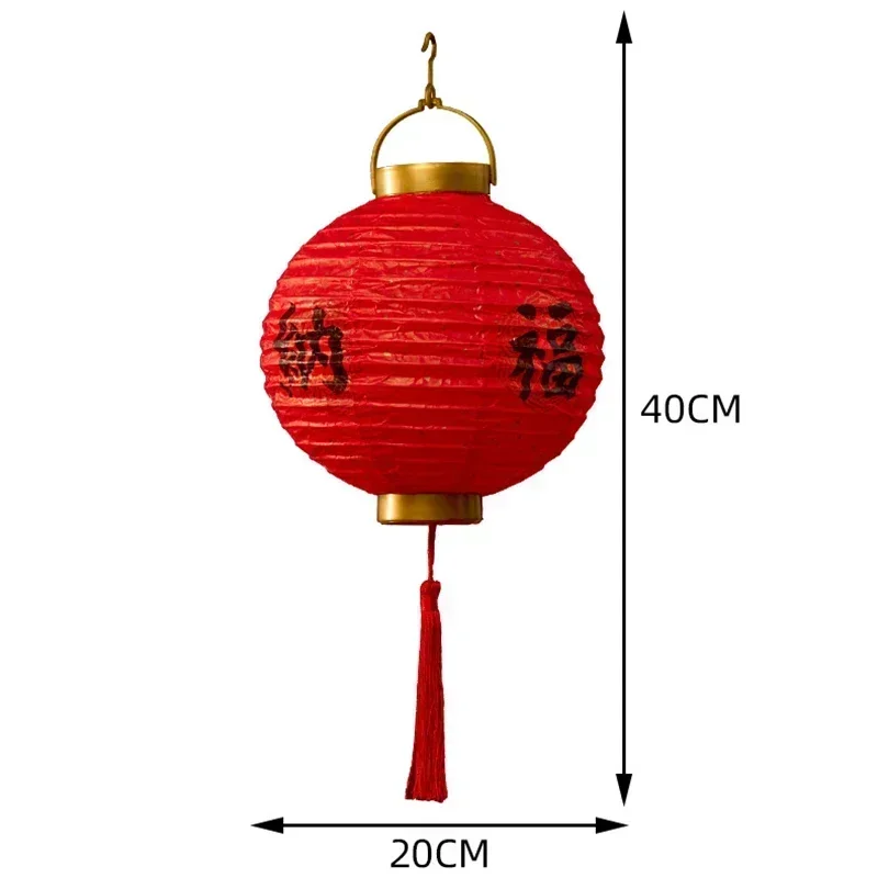LED Glowing Chinese Lamp Classical Red Paper Lantern DIY Assemble Paper Lanterns Spring Festival Children Gifts New Year Decor