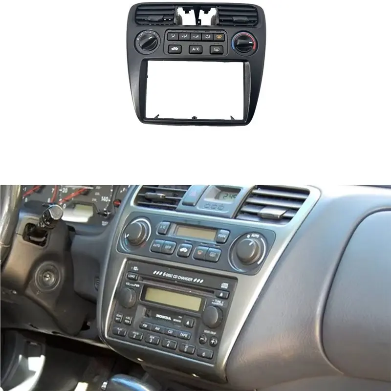 For Honda Accord 1998-2002 77250-S84-A010 Car AC Climate Control Heater Digital Radio Bezel Black Vent Replacement Part-L94A view 4