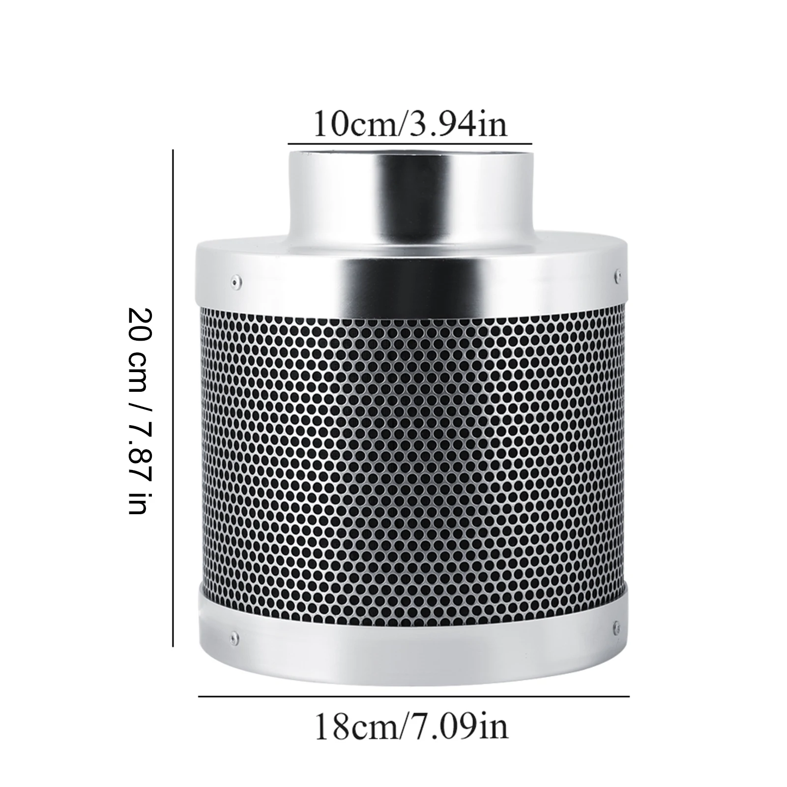 Kohle filter Edelstahl Kohle filter Edelstahl Kohle filter 4 Zoll Hydro ponik halten Geruch Haus Werkstatt weg