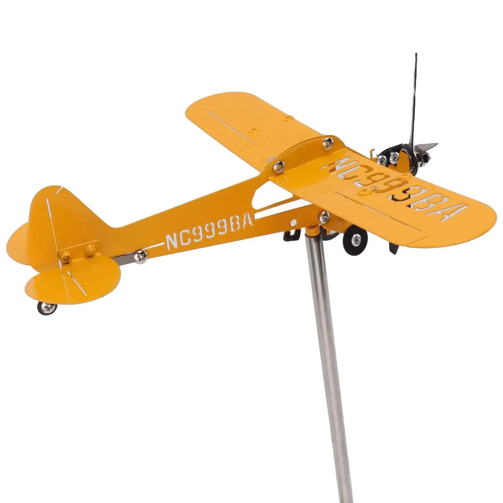 3D Metal Airplane Weather Vane for Garden - Outdoor Roof Wind Direction Indicator Decoration