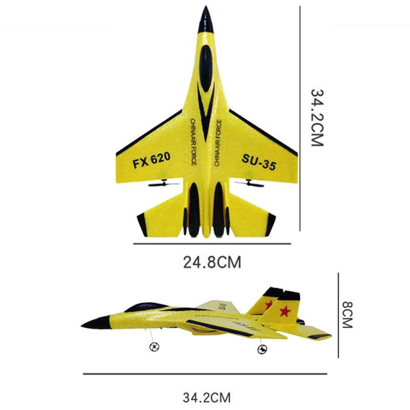 RC Plane  RC Remote Glider Wingspan SU-35 Radio Control Drones Airplanes RTF UAV Xmas Children Gift Assembled Flying Model Toys