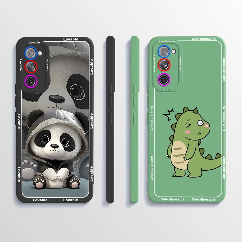 For Samsung S20 FE Case New Cover For Samsung Galaxy S20 FE S20FE Panda Soft Liquid Silicone Phone Case S20 FE 4G 5G 2022 Fundas