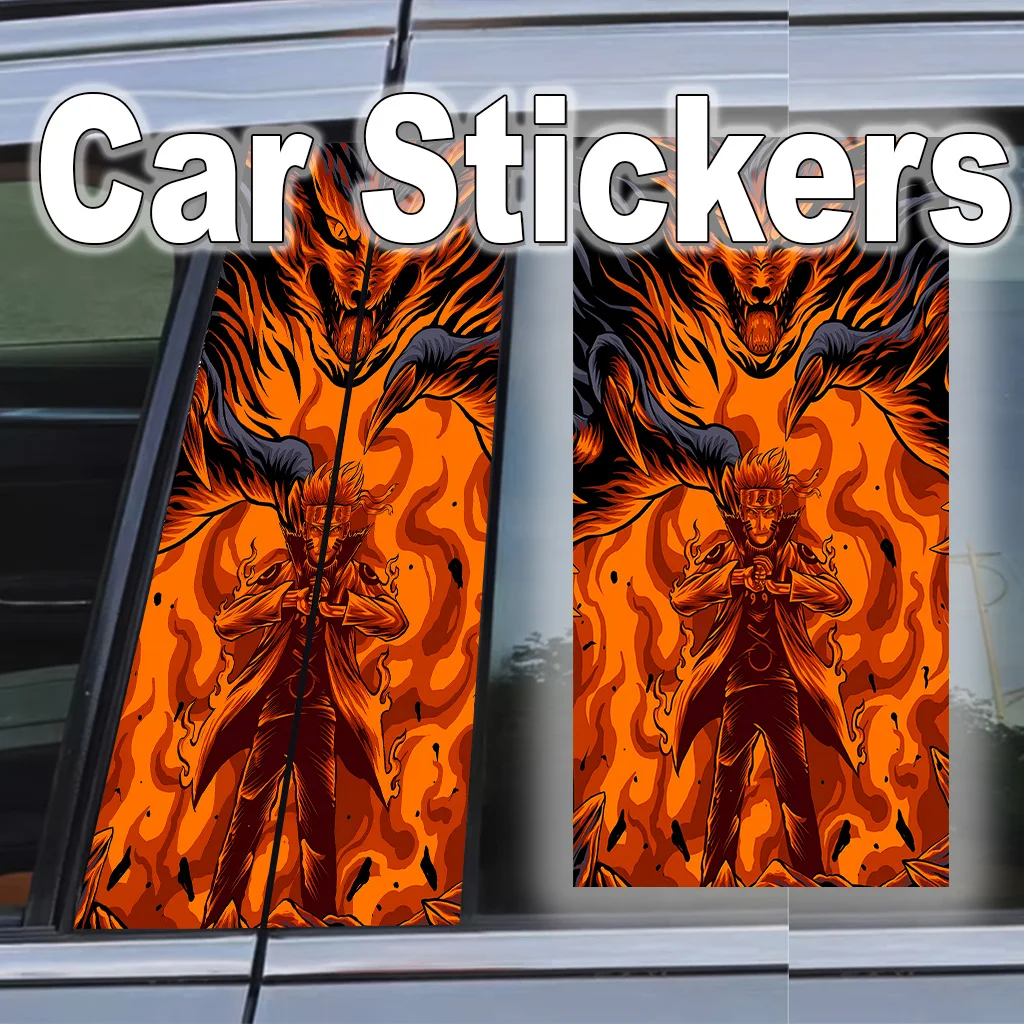 

Naruto Anime Car B Pillar Scratch-Resistant Decal Stickers Self-Adhesive Poster Auto Exterior Gift Waterproof Easy Apply Decor