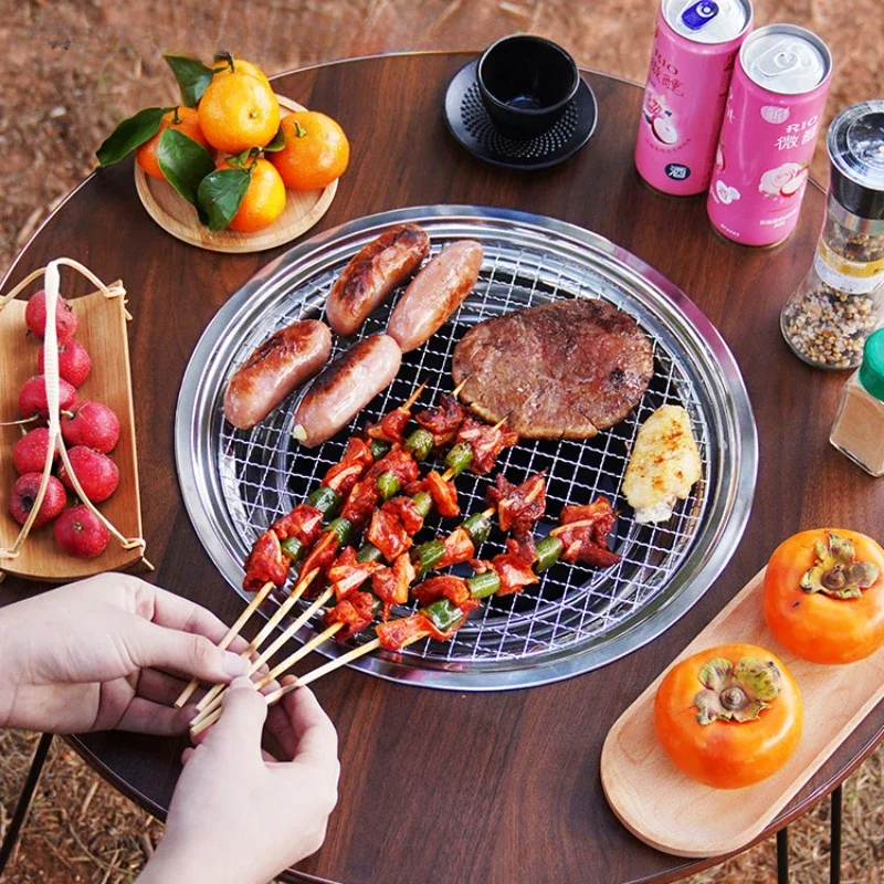 Household Multi Function Folding Smokeless Barbecue Stove Outdoor Picnic Surrounding The Furnace Cooking Tea Baking Fire Table