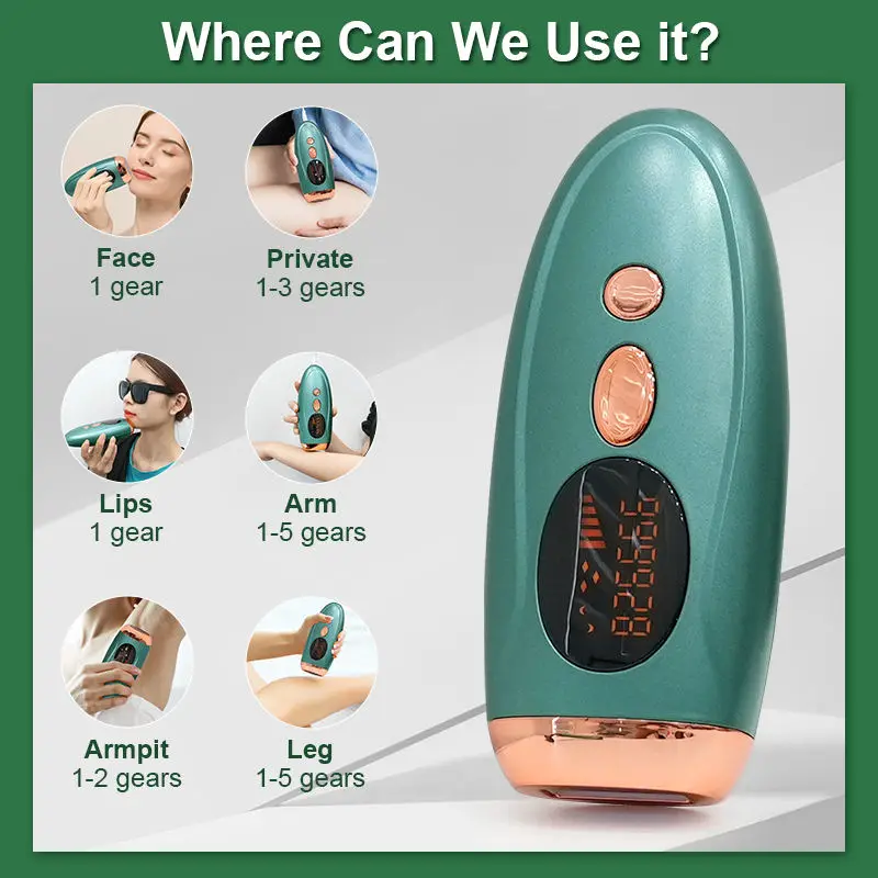 

IPL Hair Removal Ice Cooling Women Men Upgraded 999,900 Flashes 5 Levels Permanent whole body Hair Removal Device Laser Epilator