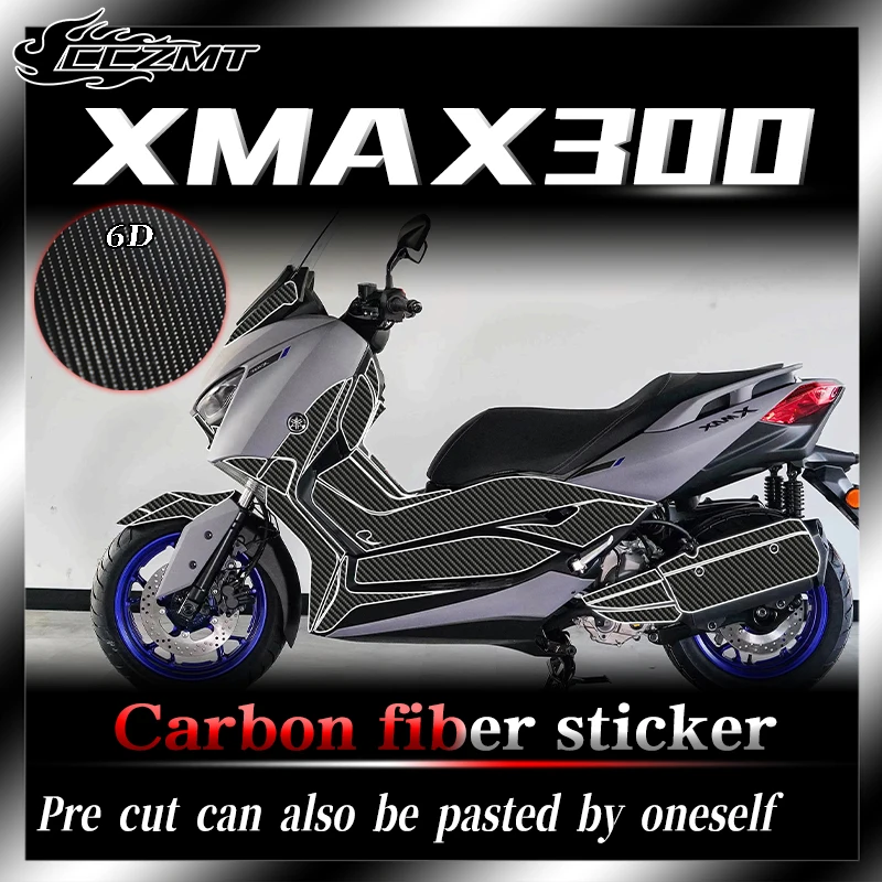 

For Yamaha XMAX300 2022 sticker 6D carbon fiber protective sticker body sticker fuel tank sticker accessory modification parts