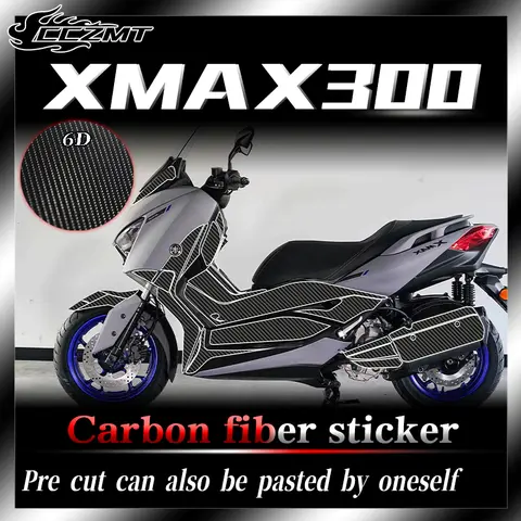 Yamaha XMAX300 2022 스티커 6D 탄소 섬유 보호 스티커 바디 스티커 연료 탱크 스티커 액세서리 수정 부품