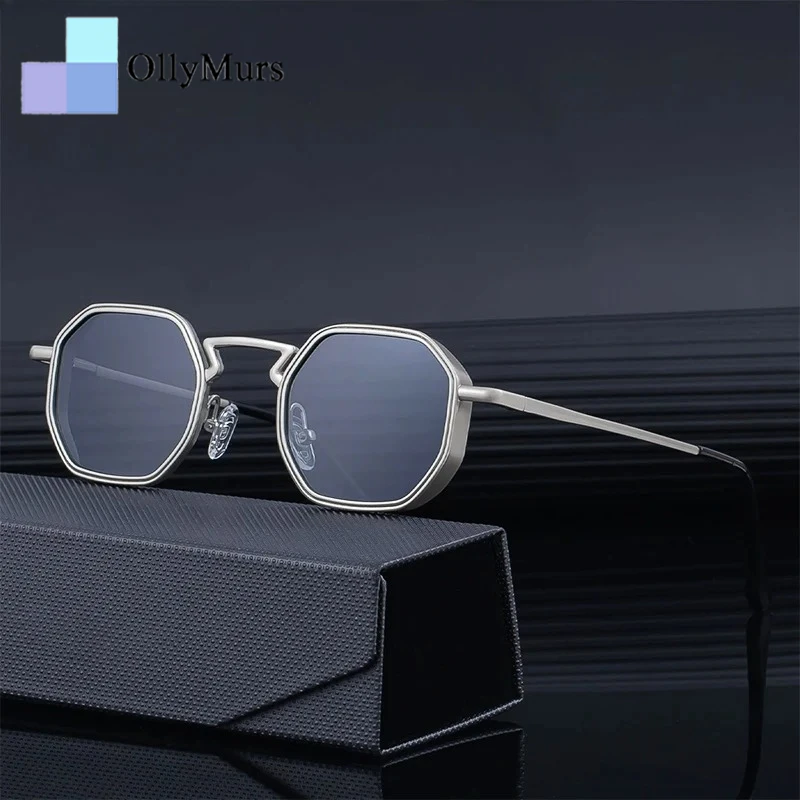 OLLYMURS رجل وصفة طبية مكافحة نظارات الضوء الأزرق الرجال إطارات النظارات البصرية Lunette صب فام الأصلي قصر النظر العدسات النظارات