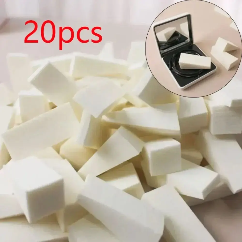 20 Pcs Triangle Cosmetic Puff Mini Blend Smearing Dry And Wet Powder Puff Face Foundation Concealer Makeup Sponge Women