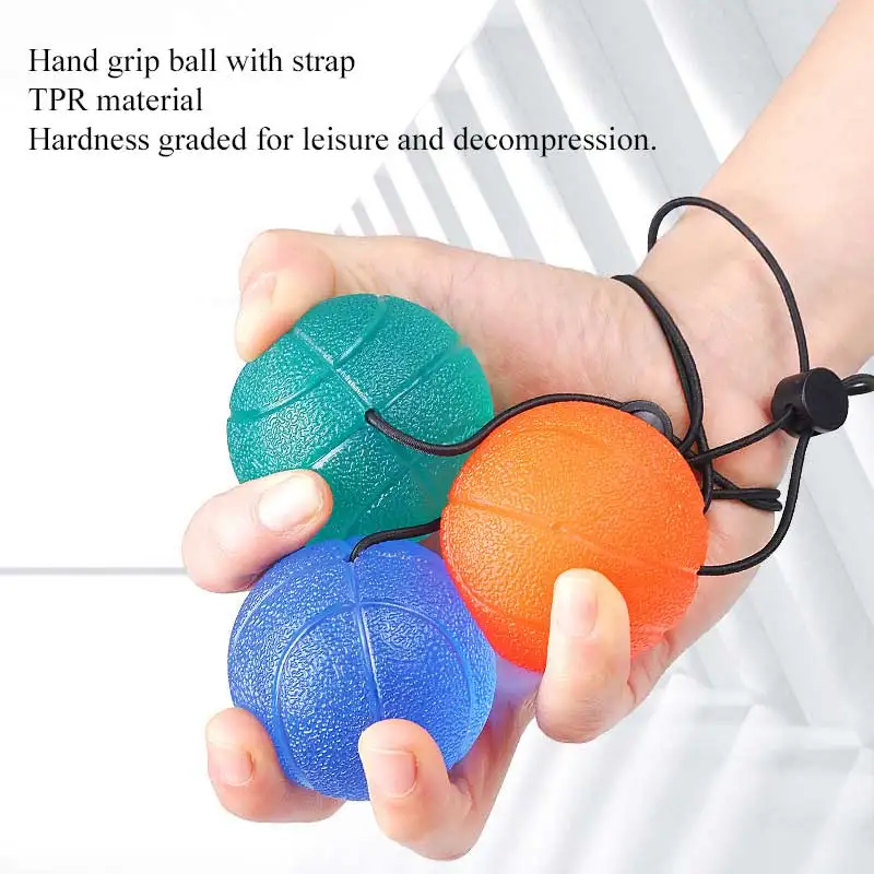 5 قطعة/حزمة اليد سترينجر الكرة مع حزام لينة متوسطة وثابتة ممارسة المدرب لإعادة التأهيل التهاب المفاصل القلب نفق الإجهاد