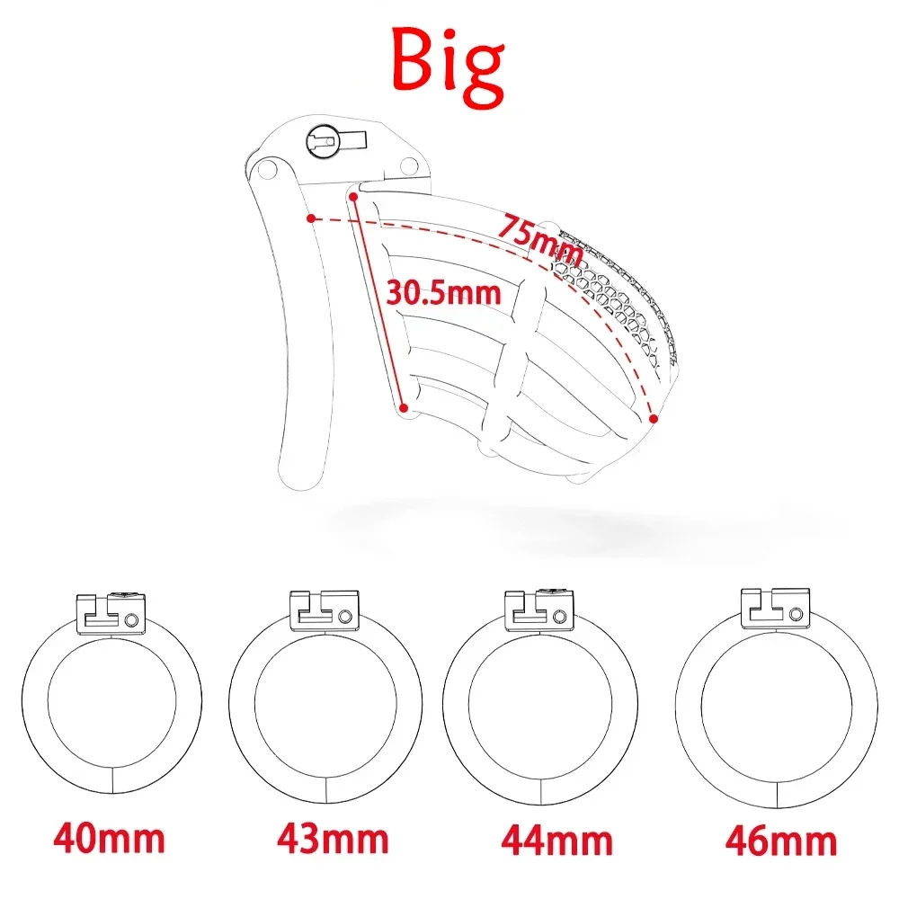 2024 New Mini Male Chastity Penis Device Chrome CBT Slave Gay with Curved Lock Ring,Men Cuckold Lockdown Cage Restraint Holder