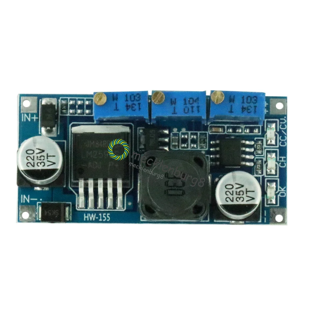 調整可能な電圧ダウンレギュレーター,電源モジュール,LEDドライバー,lm2596,DC-DC, 7 v-35 vから1.25 v-30 v,3a,調整可能