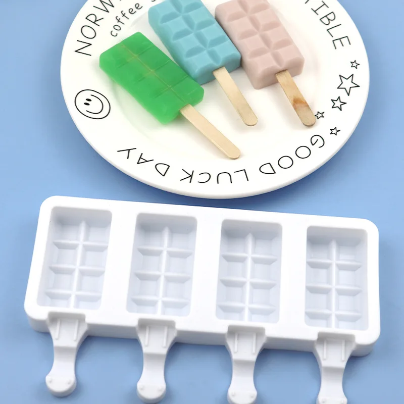 

Wholesale Self-made Ice Cream Mold 4 Even Small Square Popsicle Mould DIY 394
