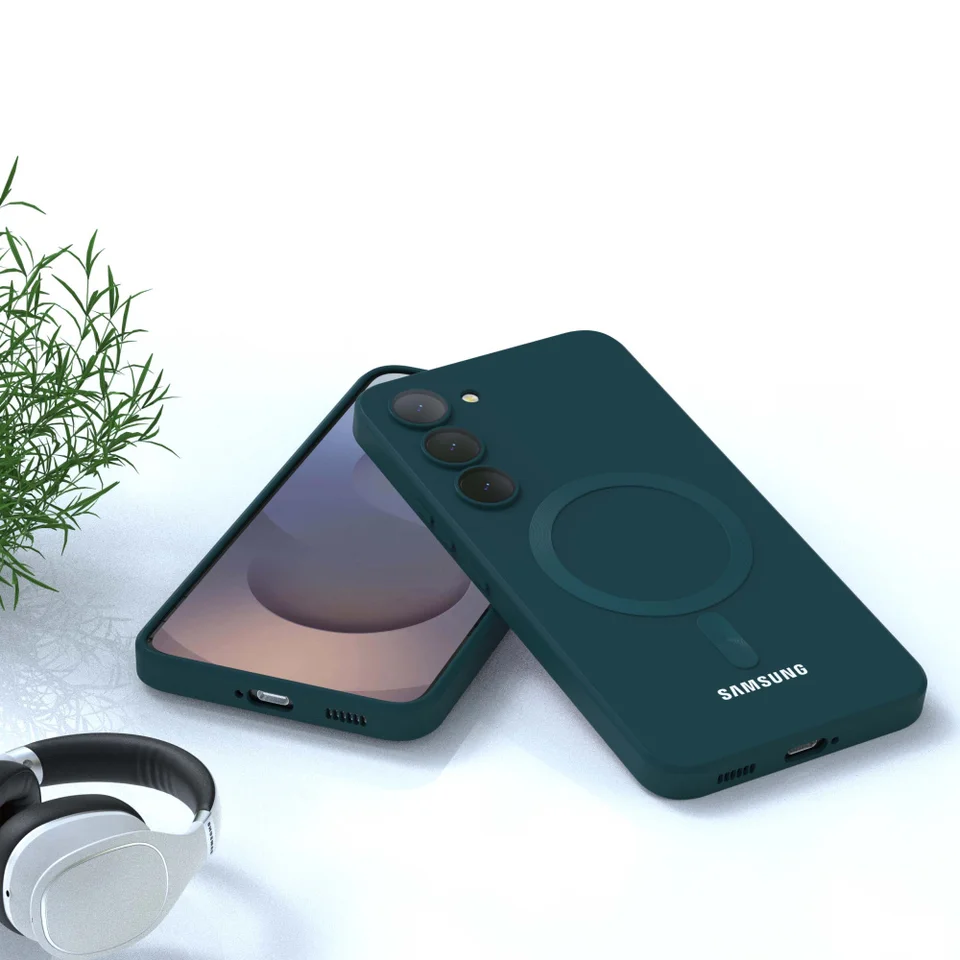 Funda magnética de silicona líquida a prueba de golpes para Samsung Galaxy S25 FE S25 S24 S23 S22 S21 S20 FE y Plus Ultra 4