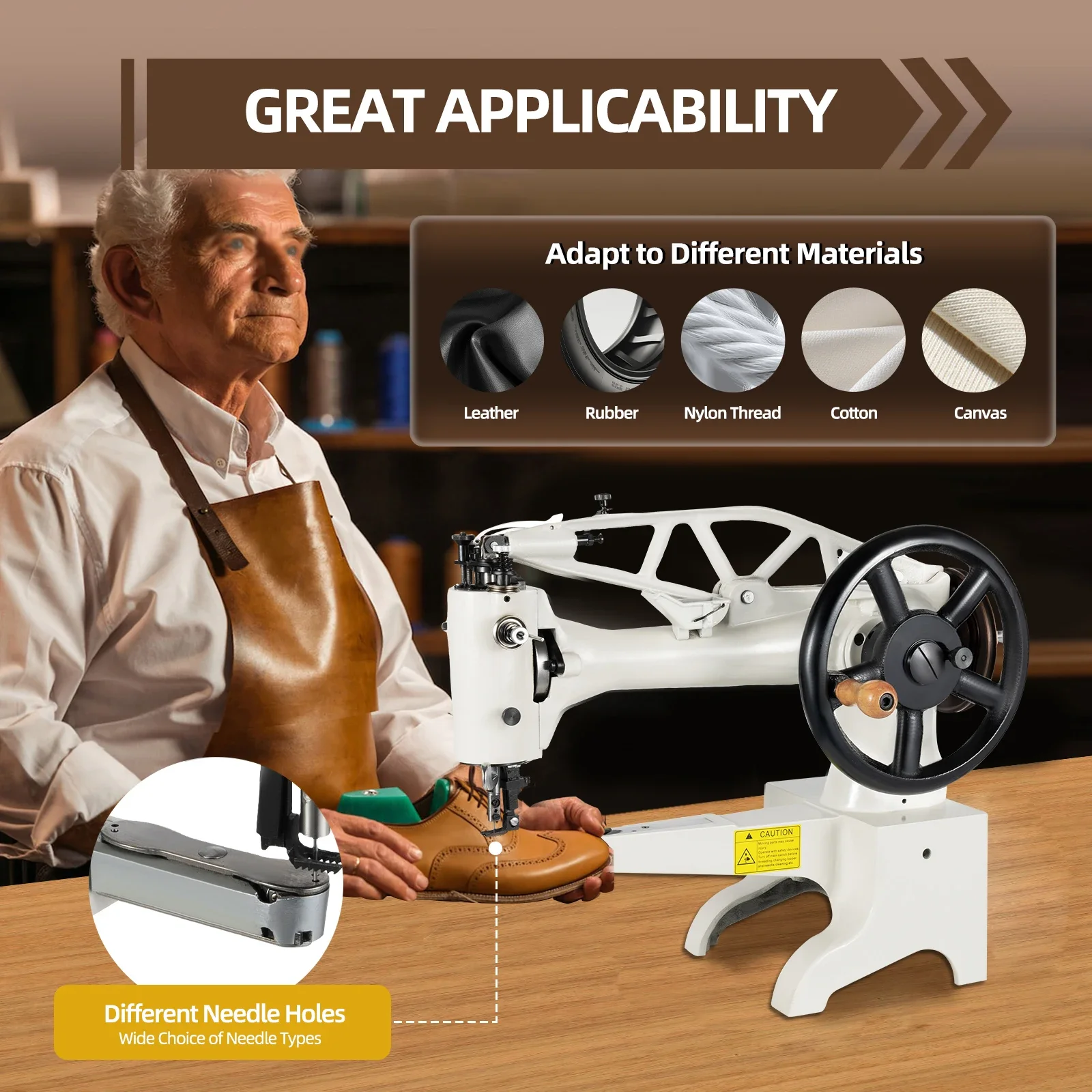 Leather Sewing Machine,Cobbler Shoe Repair Machine, Cobbler Stitching Repair Mending Machine with 32 Stitch Applications Simple