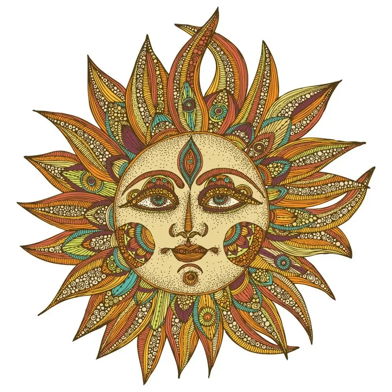 Sun Art Wall Sticker Decal - Helios by Valentina Harper