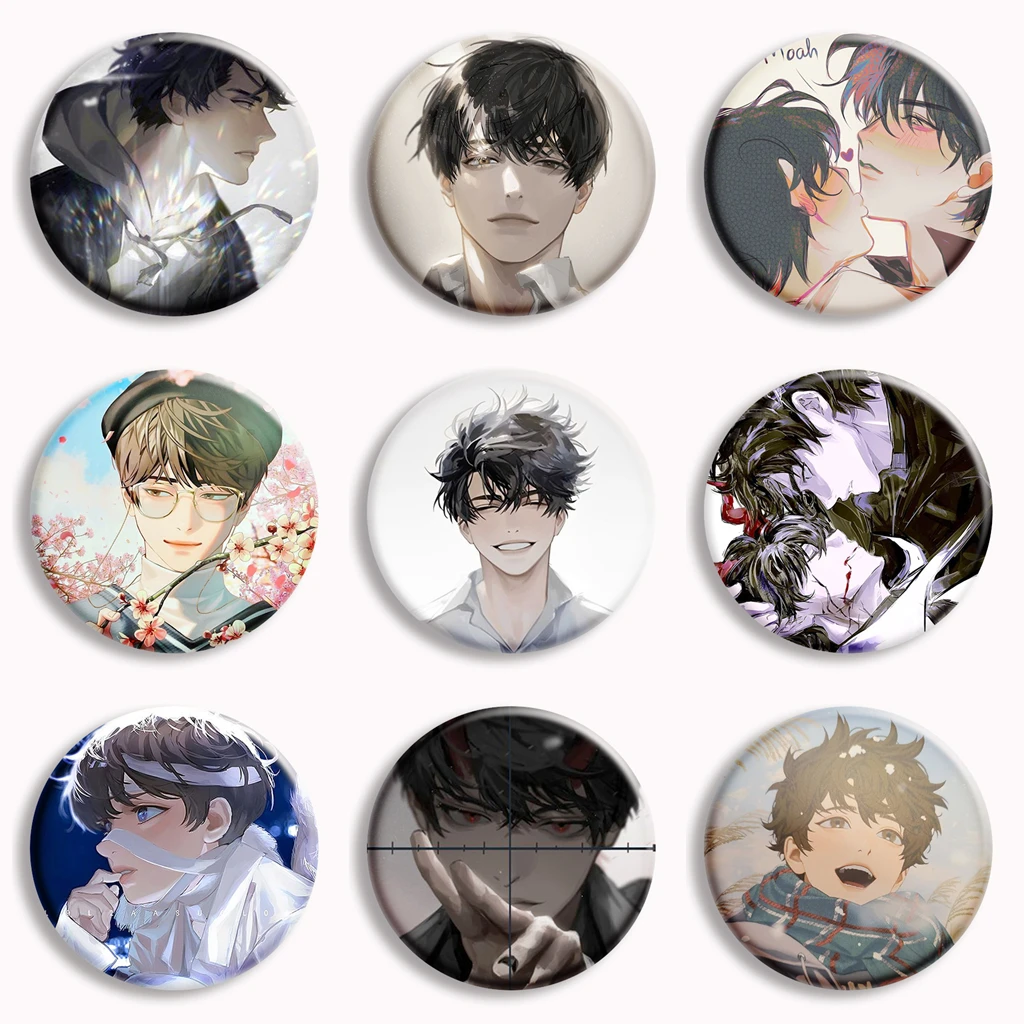 Hot Manhwa Omniscient Reader's Viewpoint Button Pin Kim Dokja Yoo Jonghyuk Fanart Anime Brooch Bag Decor Fans Collect Gifts