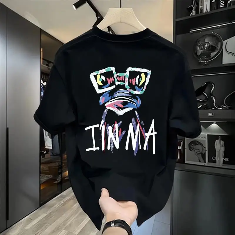 

Summer Fashion Brand Pure Cotton American Ruffian T-shirt Fashion Personalized Print Men's and Women's Summer Short Sleeve