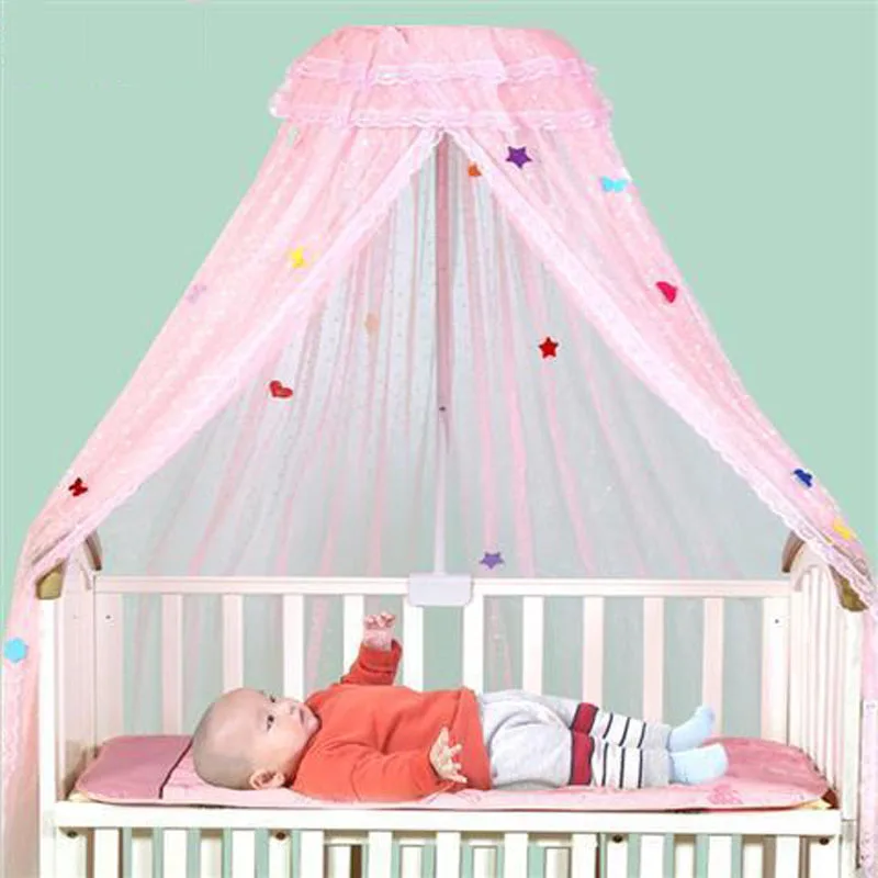 Modern Princess Style Crib Mosquito Net Dome Hanging Four Season Decor Tent Encrypt Mesh Summer Anti-mosquito Child Mosquito Net