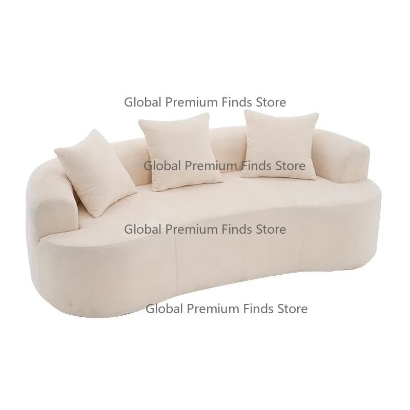 

Modern Minimalist Vacuum-Compressed Sofa Full Foam Upholstery Domestic Living Room Compact Two-Seater Fabric Sofa