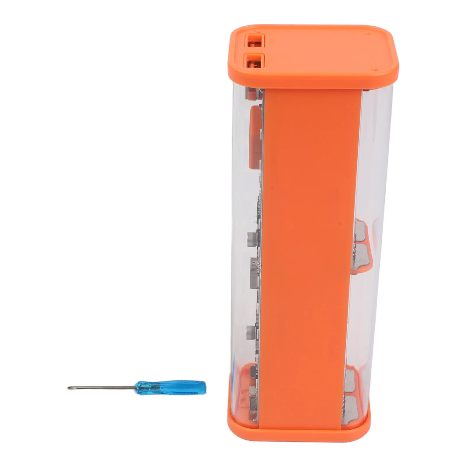 21700 Bank Enclosure Designed for 8 Flat Lithium Batteries with Dual Output and Input Output Charging Options