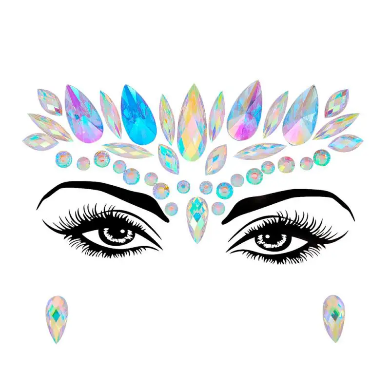 Maquillaje facial para ojos, tatuaje temporal autoadhesivo, belleza, mariposa, joyas, pegatinas, Festival, arte corporal, decoraciones para uñas